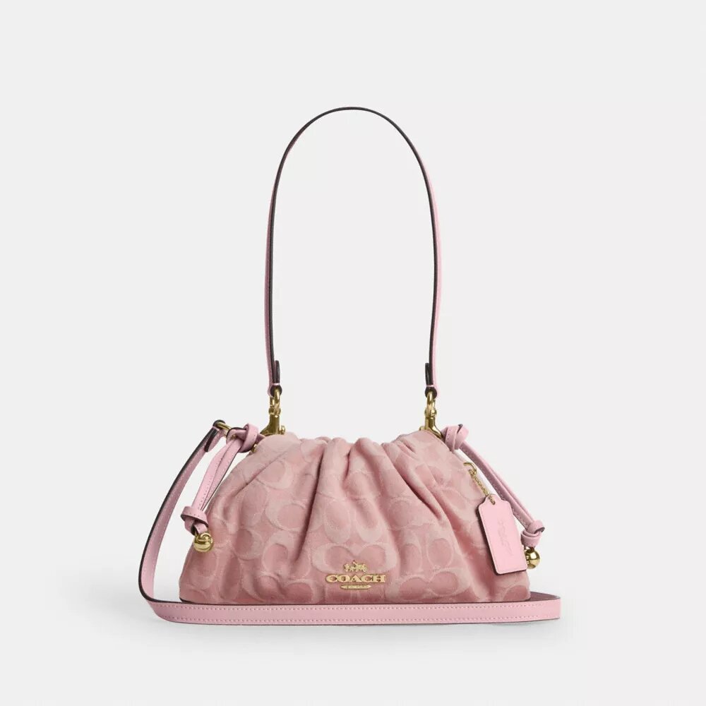 Faye Shoulder Bag in Signature Denim