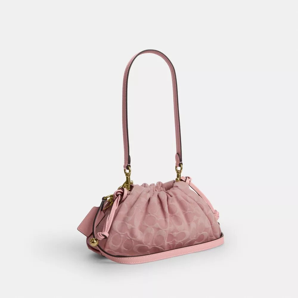 Faye Shoulder Bag in Signature Denim