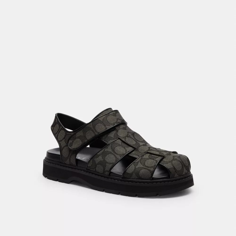 Fisherman Sandal in Signature Jacquard