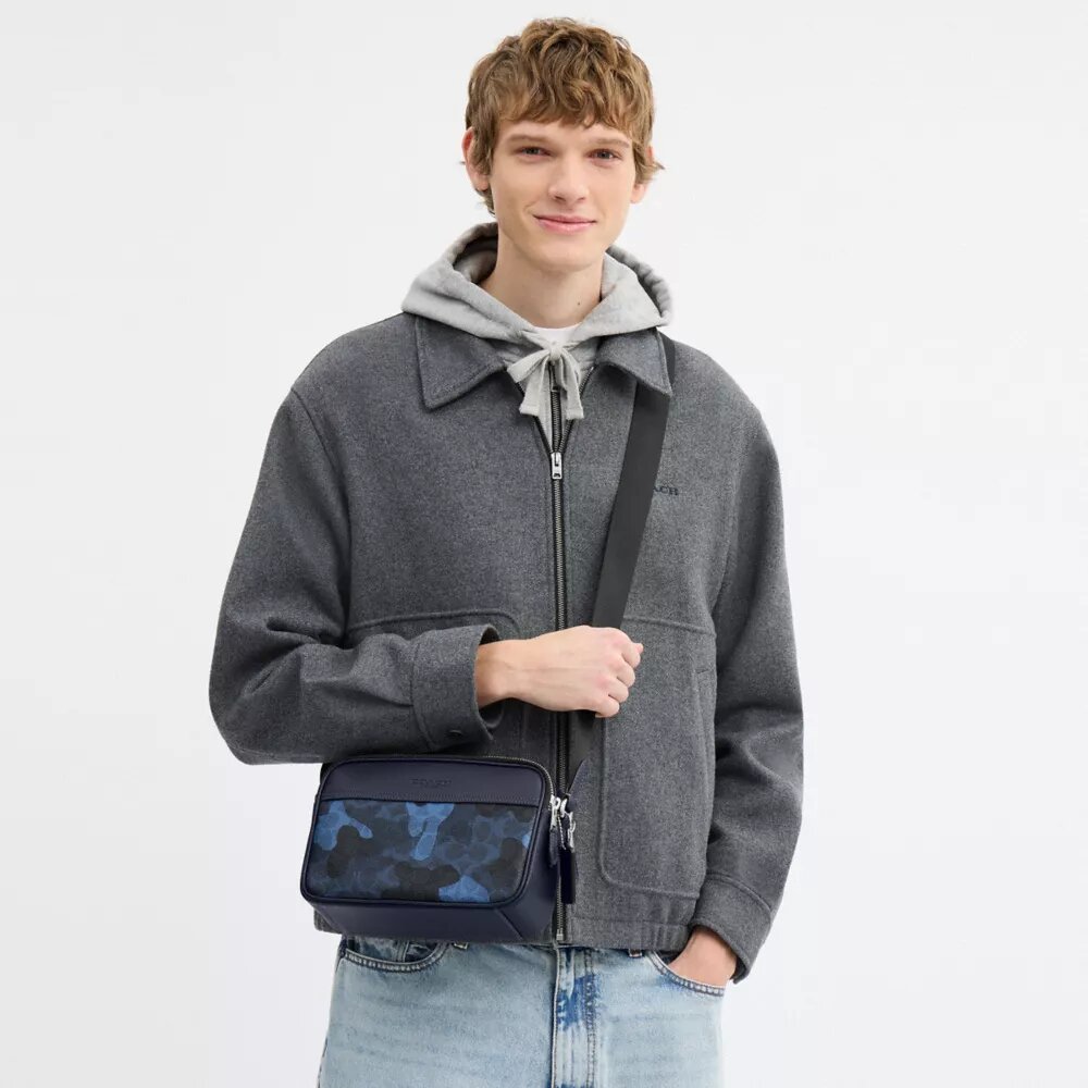 Graham Crossbody Bag in Signature Camo Print