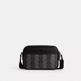 Graham Crossbody Bag in Signature Canvas with Stripes