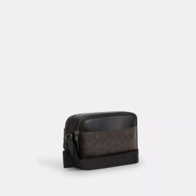 Graham Crossbody Bag in Signature Canvas with Varsity Stripe