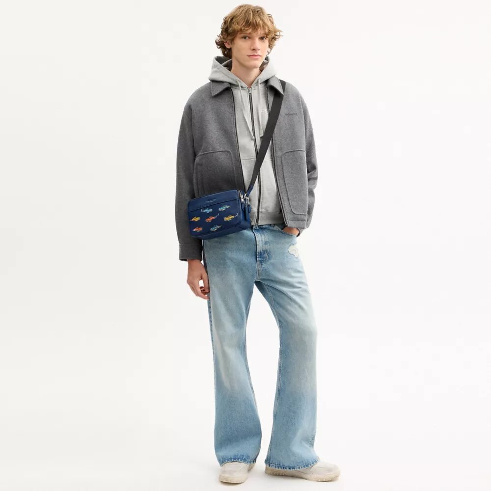 Graham Crossbody Bag with Car Print