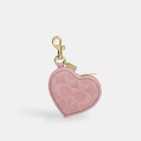 Heart Bag Charm in Signature Denim