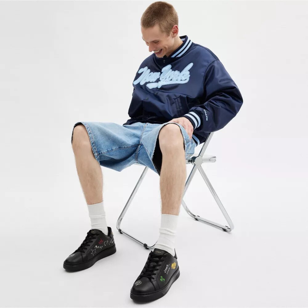 High Line Sneaker with Sketch Print