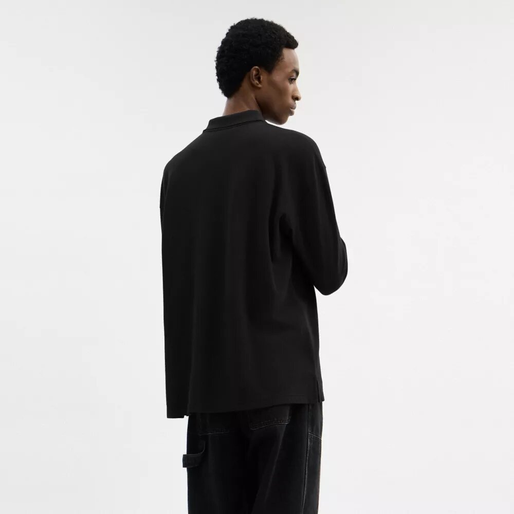 Horse and Carriage Long Sleeve Polo