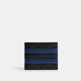 Id Billfold Wallet in Signature Canvas with Varsity Stripe
