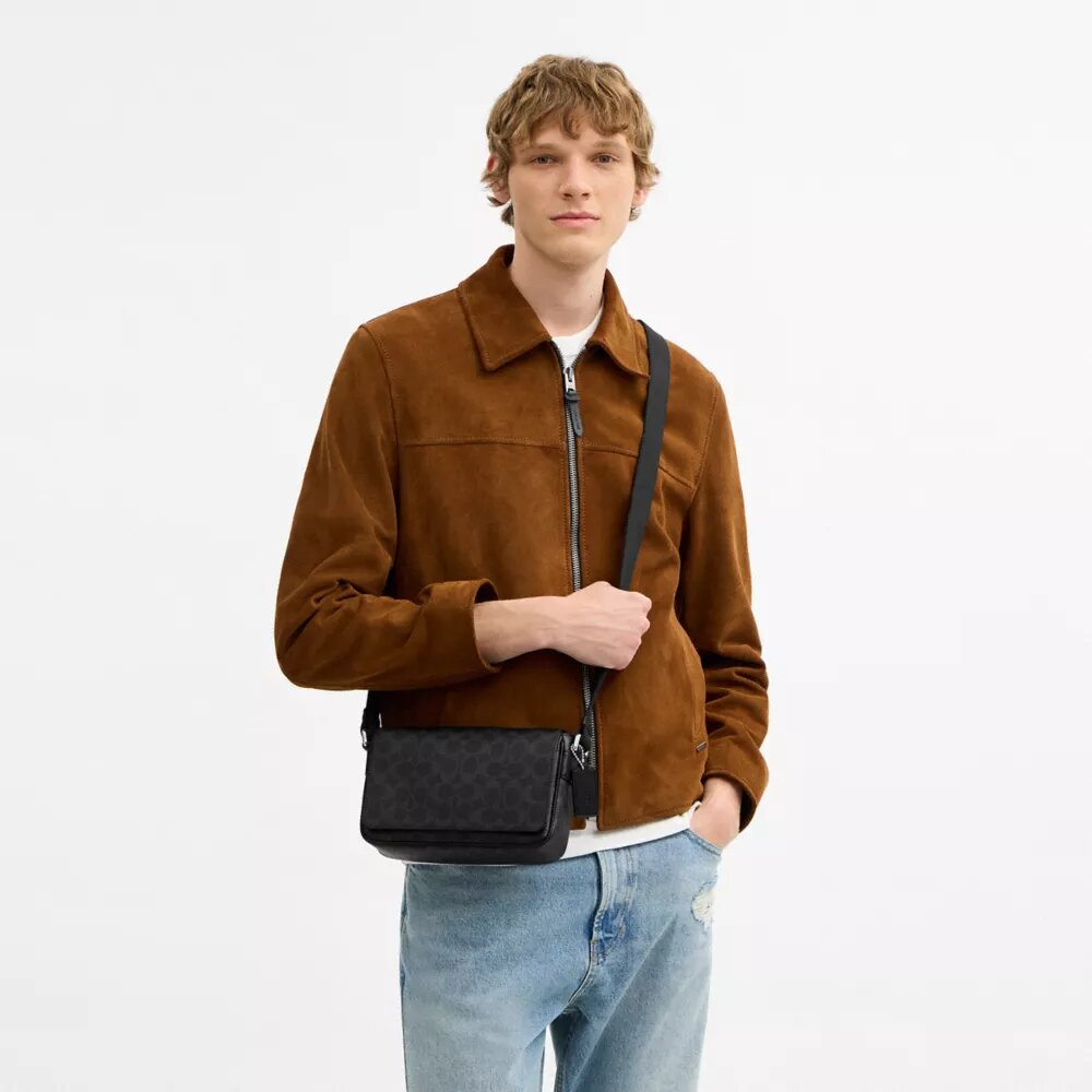 Jack Small Flap Crossbody Bag in Signature Canvas