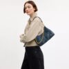Juliet Shoulder Bag 25 in Regenerative Cotton Denim with Quilting