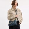Juliet Shoulder Bag 25 in Regenerative Cotton Denim with Quilting