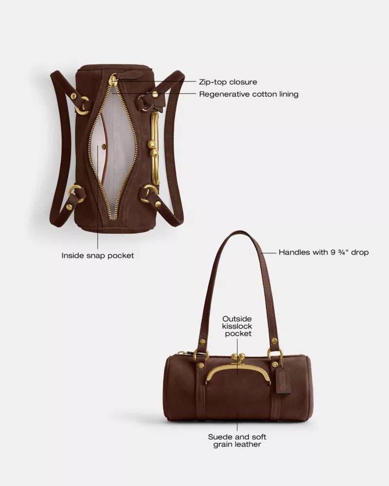 Kisslock Barrel Bag 28