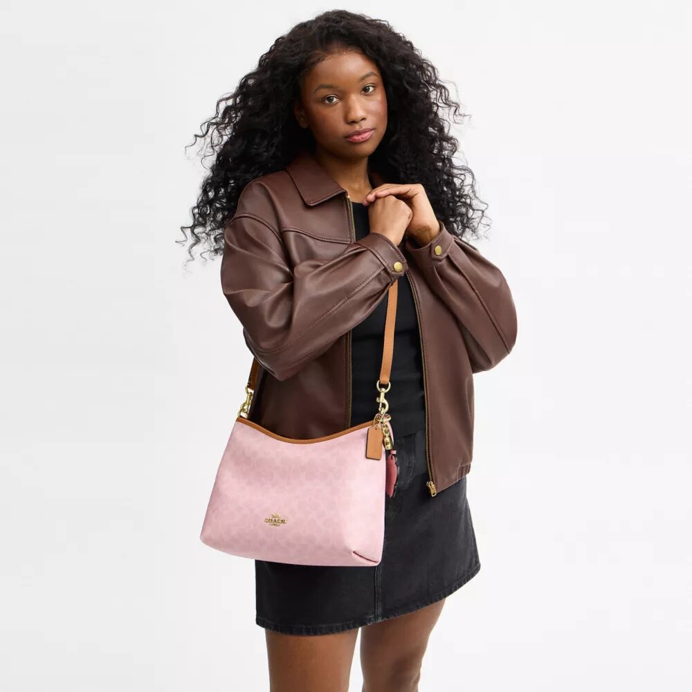 Laurel Shoulder Bag in Signature Canvas with Charms