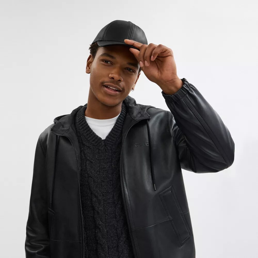Leather Baseball Hat
