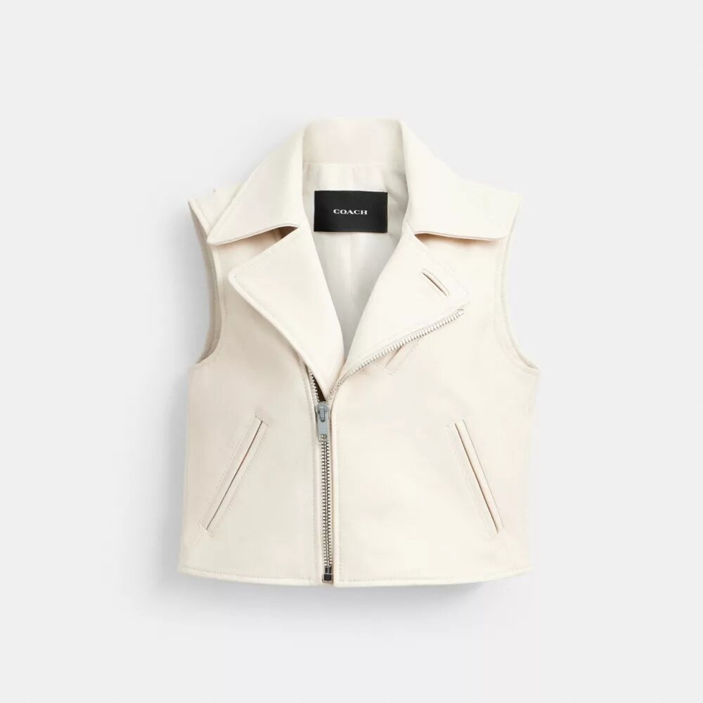 Leather Moto Vest