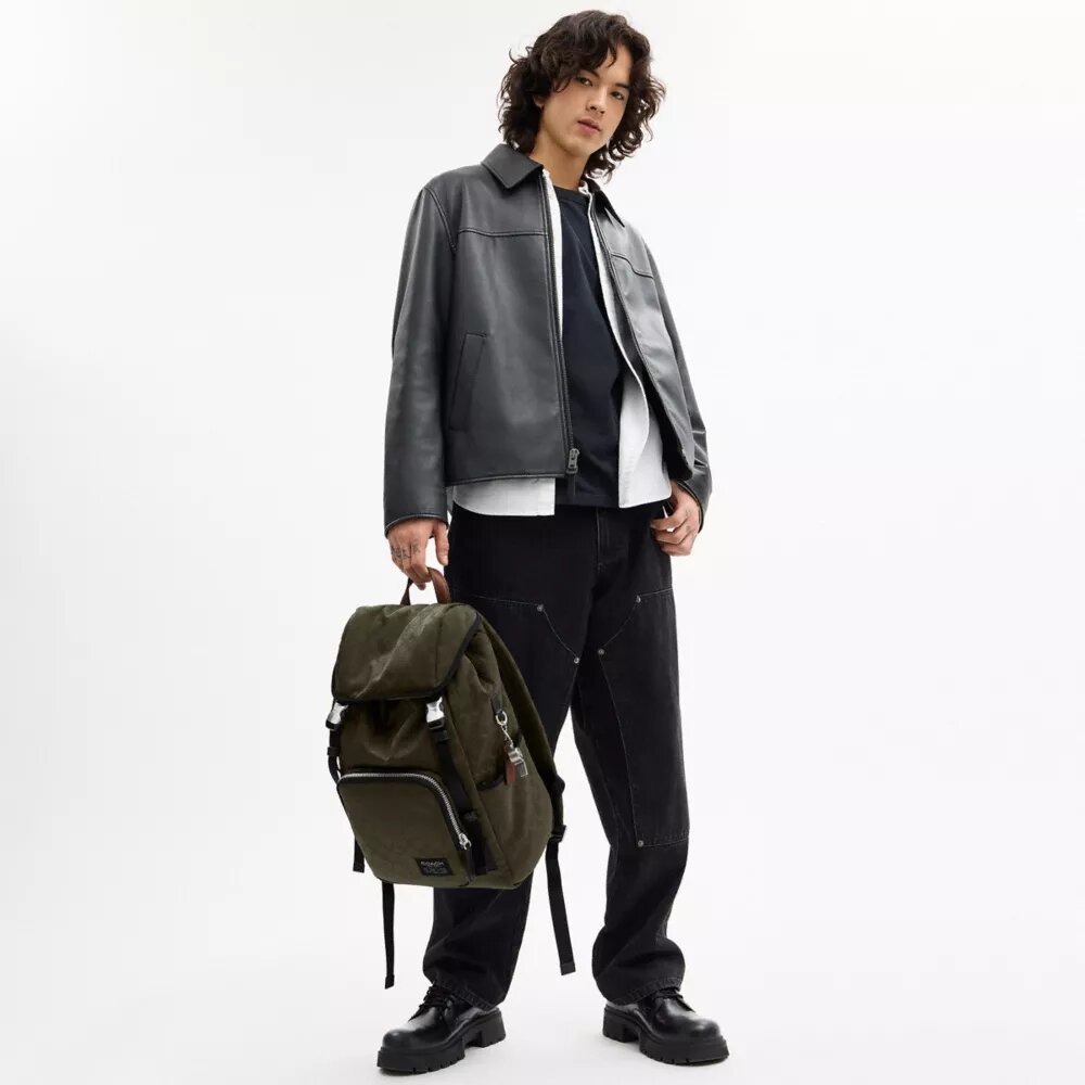Logan Backpack in Signature Nylon