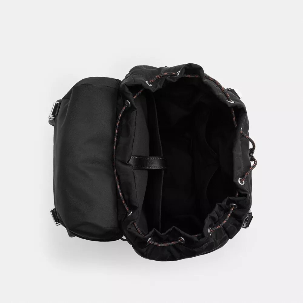Logan Backpack in Signature Nylon with Charms