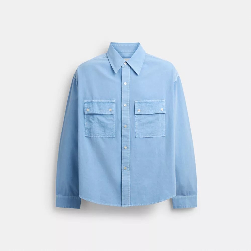 Long Sleeve Canvas Shirt in Organic Cotton