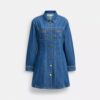 Long Sleeve Denim Dress in Organic Cotton