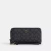 Long Zip Around Wallet in Signature Canvas