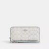 Long Zip Around Wallet in Signature Canvas