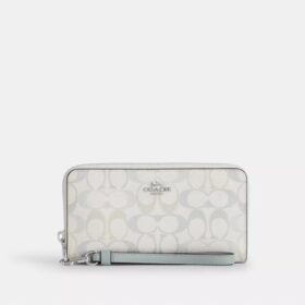Long Zip Around Wallet in Signature Canvas
