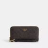 Long Zip Around Wallet in Signature Canvas