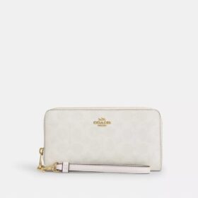 Long Zip Around Wallet in Signature Canvas