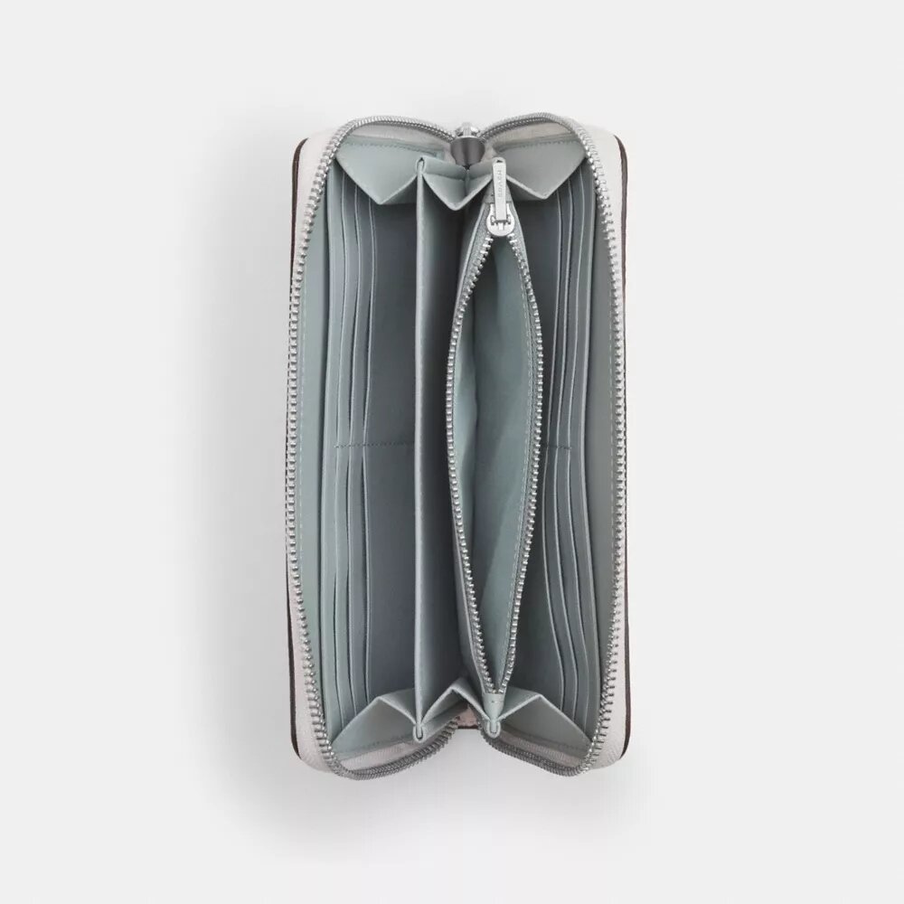 Long Zip Around Wallet in Signature Canvas