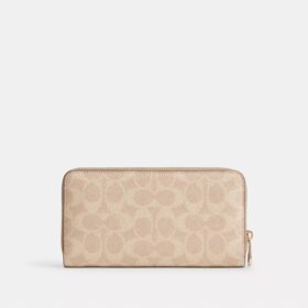 Long Zip Around Wallet in Signature Canvas