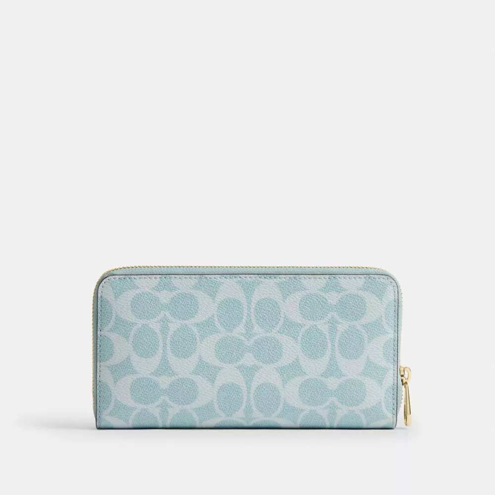 Long Zip Around Wallet in Signature Canvas
