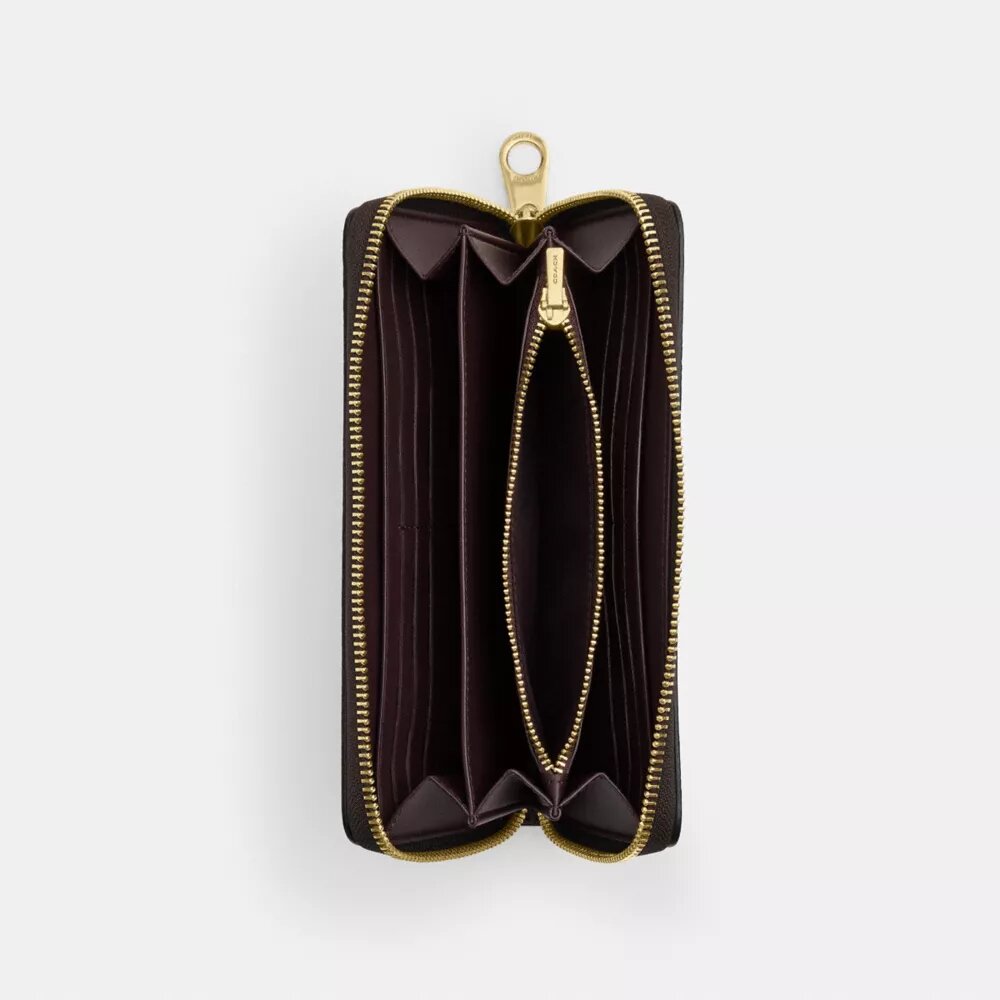 Long Zip Around Wallet in Signature Canvas
