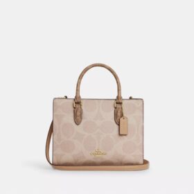 Maggie Small Tote Bag in Blocked Signature Canvas