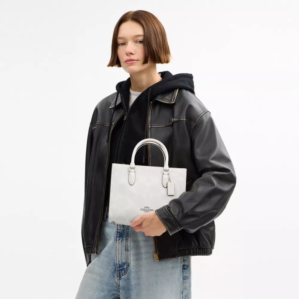 Maggie Small Tote Bag in Signature Canvas