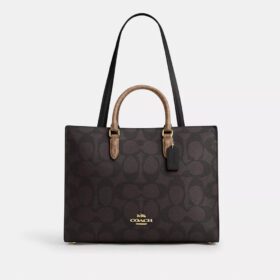 Maggie Tote Bag in Blocked Signature Canvas
