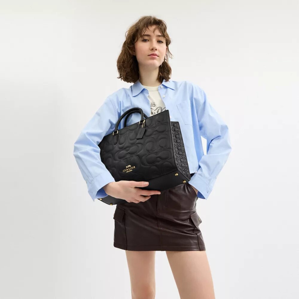 Maggie Tote Bag in Signature Leather