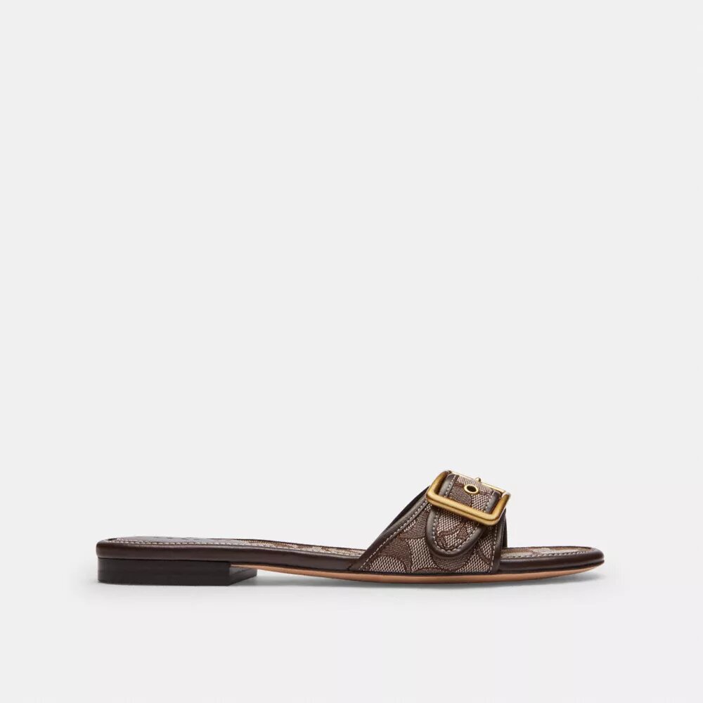 Margot Flat Sandal in Signature Jacquard