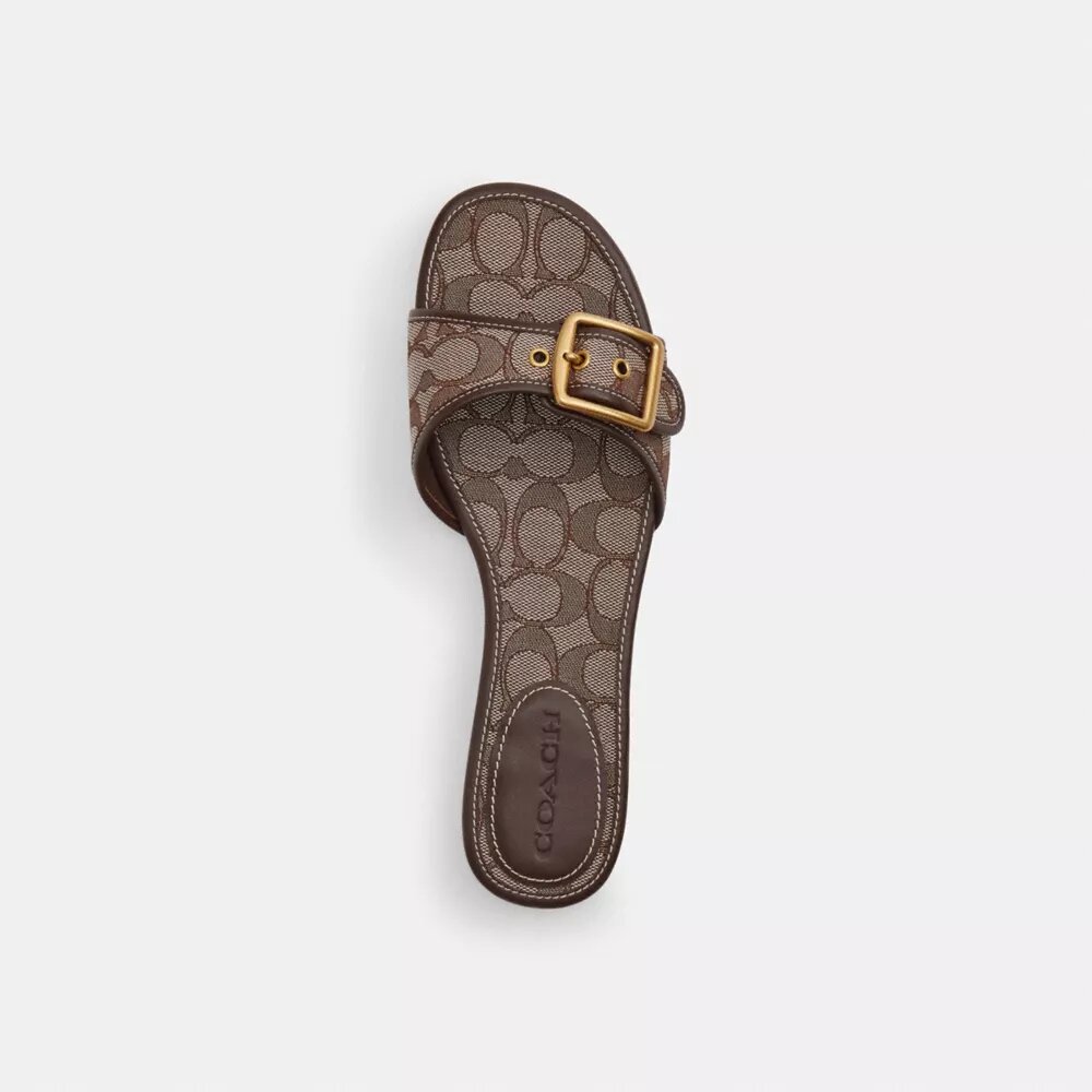 Margot Flat Sandal in Signature Jacquard