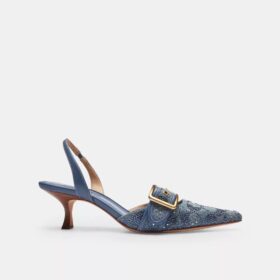 Margot Slingback in Crystal Signature Denim