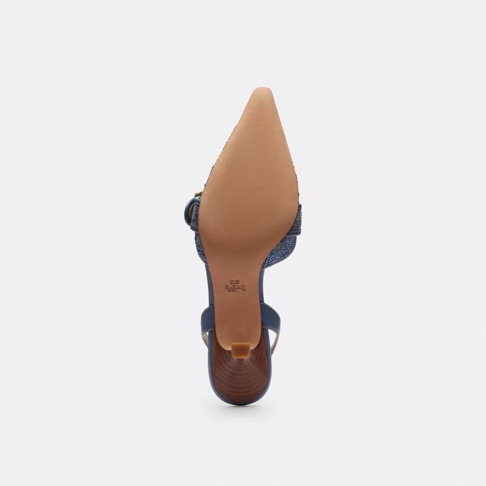 Margot Slingback in Crystal Signature Denim