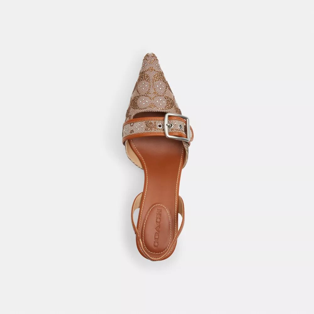 Margot Slingback in Crystal Signature Jacquard