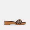 Margot Wooden Sandal in Signature Jacquard