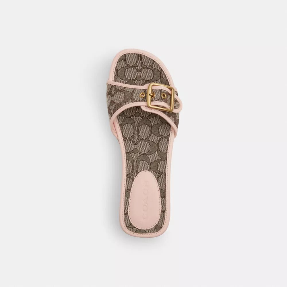 Margot Wooden Sandal in Signature Jacquard