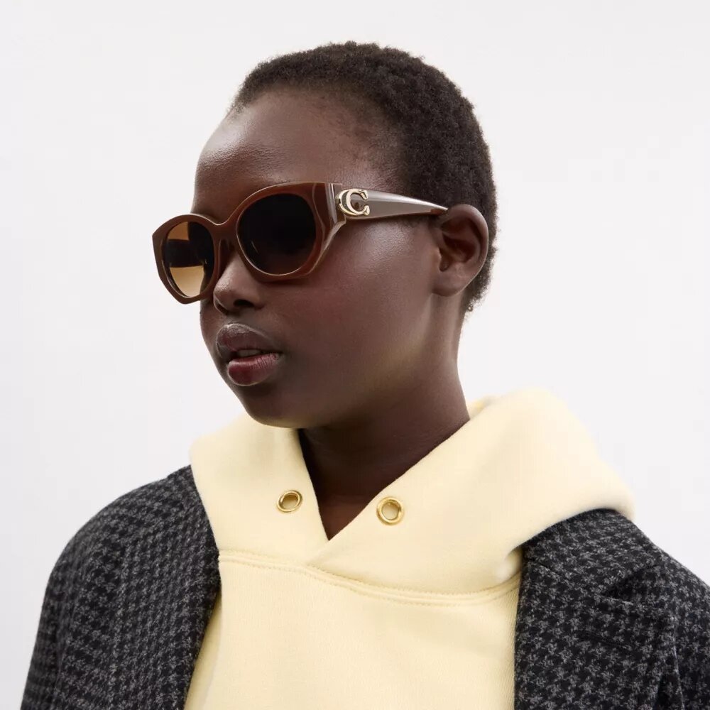 Maxi Sculpted C Oval Sunglasses
