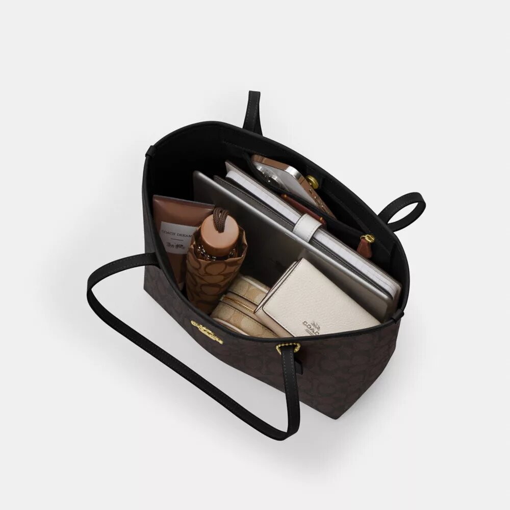 Medium City Tote Bag in Signature Canvas