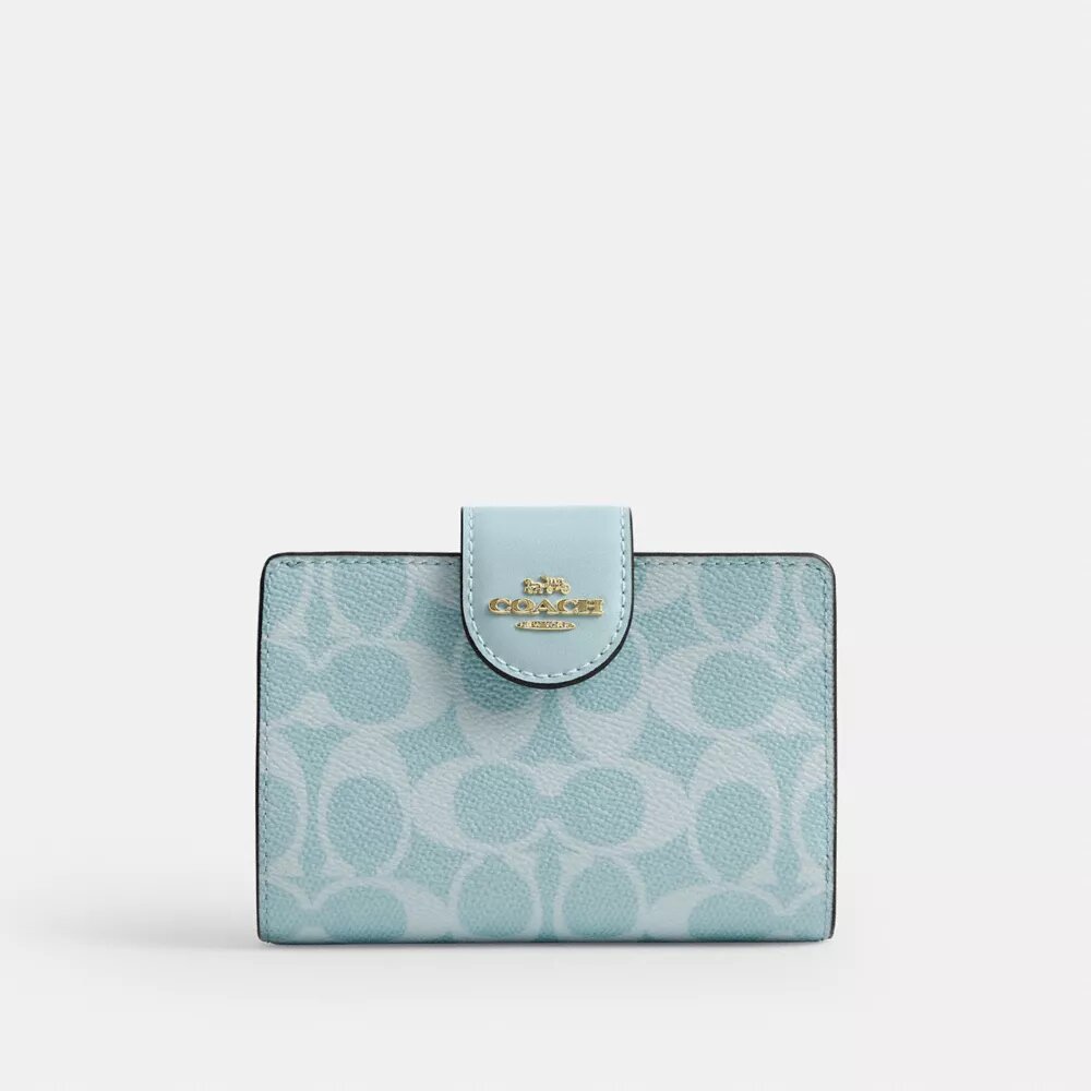 Medium Corner Zip Wallet in Signature Canvas