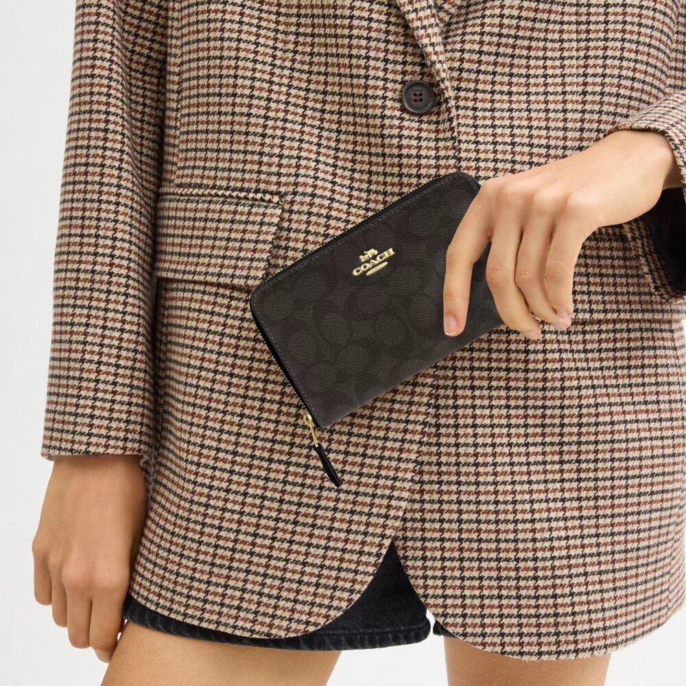 Medium Id Zip Wallet in Signature Canvas