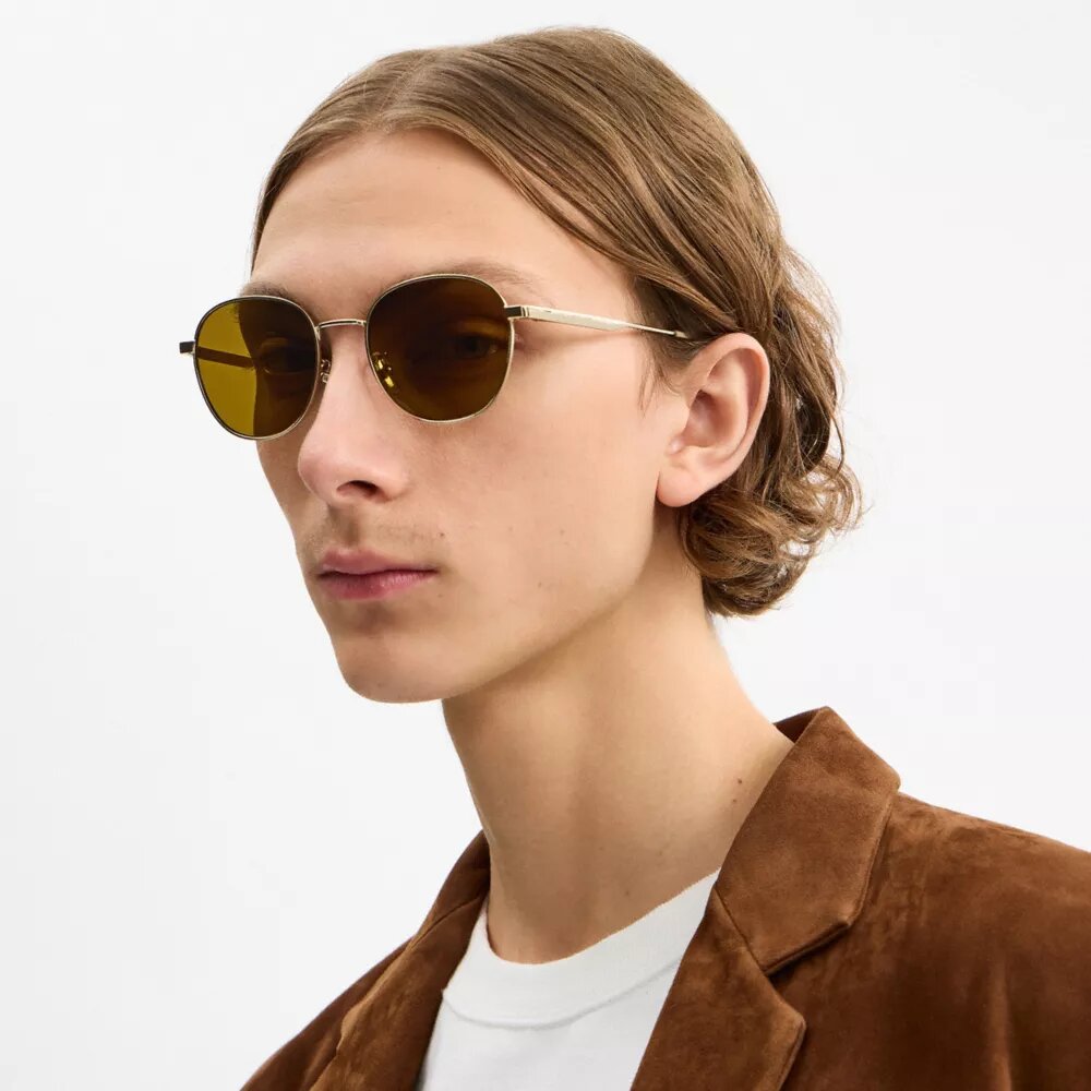 Metal Hangtag Round Sunglasses