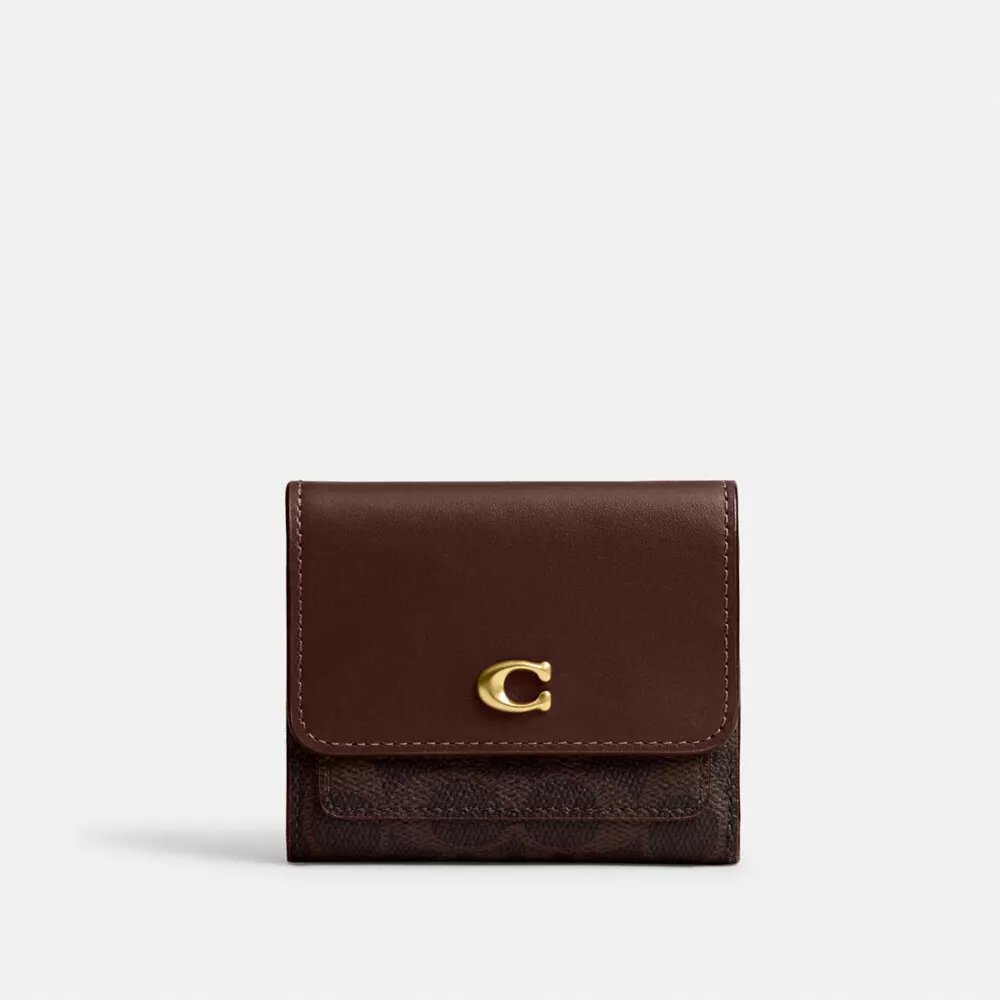 Mila Small Flap Wallet in Signature Canvas