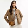 Mini Carey Crossbody Bag in Haircalf with Cow Print