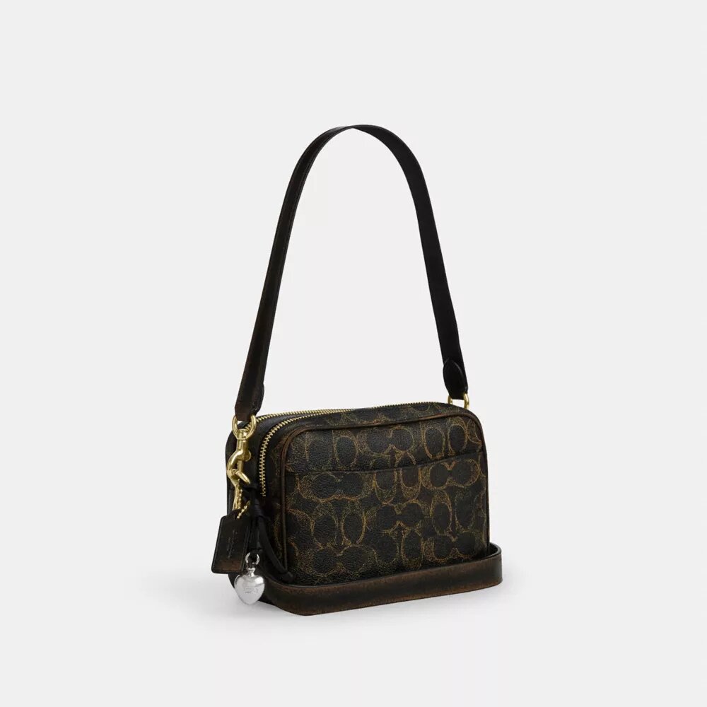 Mini Carey Crossbody Bag in Loved Signature Canvas